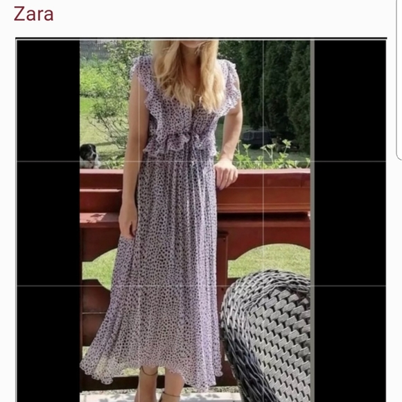 Zara Dresses & Skirts - ZARA Printed Pleated Dress